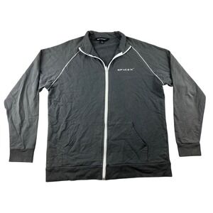 SpaceX Track Jacket Men L Gray Unisex Regular Full Zip Modern Aerospace Techwear